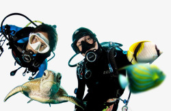 海底潜水人物素材