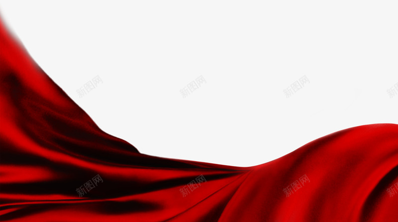 大红色丝绸边框装饰png免抠素材_新图网 https://ixintu.com 党庆 党建 国庆 大红色丝绸 装饰