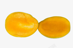 黄色切开的芒果素材