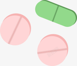 粉色药片卡通医用药高清图片