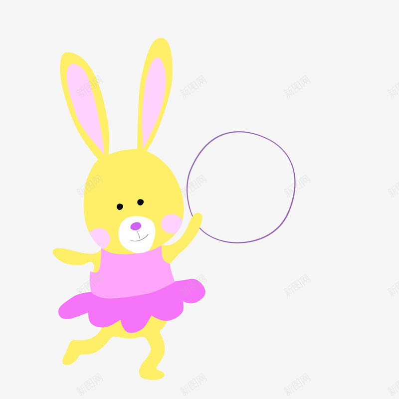 卡通马戏团的小兔子矢量图ai免抠素材_新图网 https://ixintu.com 兔子 动物设计 卡通 演出 表演 马戏团 矢量图