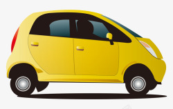 可爱的小车卡通手绘黄色可爱小车高清图片