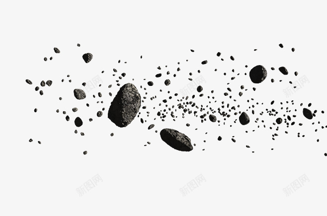 喷溅的小石子png免抠素材_新图网 https://ixintu.com 乱飞 喷溅 石头 碎石 碎石块 空中 飞翔