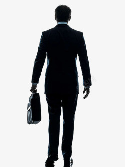 矢量商务男士行走的西装革履男士背影图案高清图片