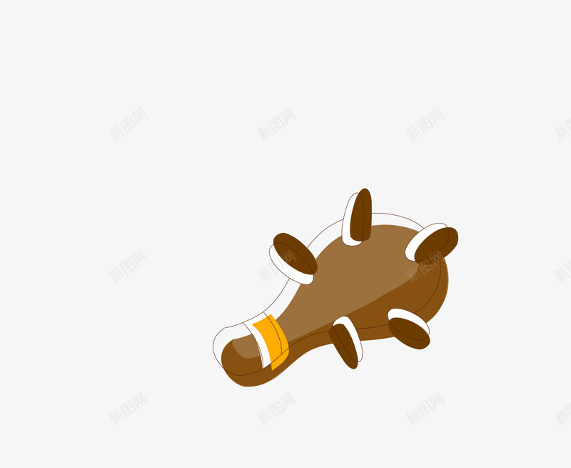卡通棕色狼牙棒简图png免抠素材_新图网 https://ixintu.com 卡通 棍棒 棕色狼牙棒 武器 狼牙棒 简笔画