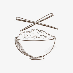 一大碗米饭饭碗高清图片