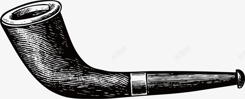 复古烟袋矢量图ai免抠素材_新图网 https://ixintu.com 平面设计 手绘 烟袋 素描 矢量图