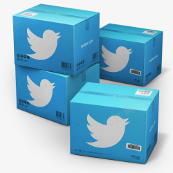 盒子标志Twitter航运盒子图标高清图片