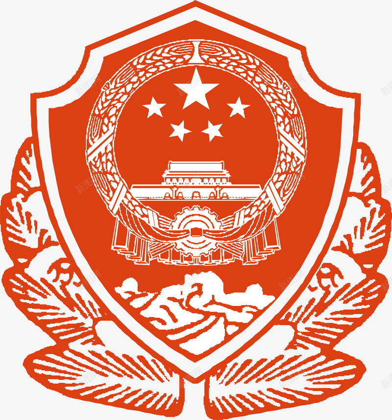 红色警徽logo矢量图图标ai_新图网 https://ixintu.com logo 创意 标志 红色logo 警徽 警徽设计 矢量图