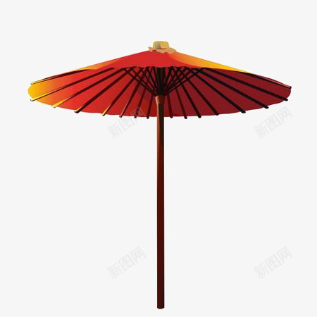 红色和风伞png免抠素材_新图网 https://ixintu.com 和风 唯美 插画 红伞