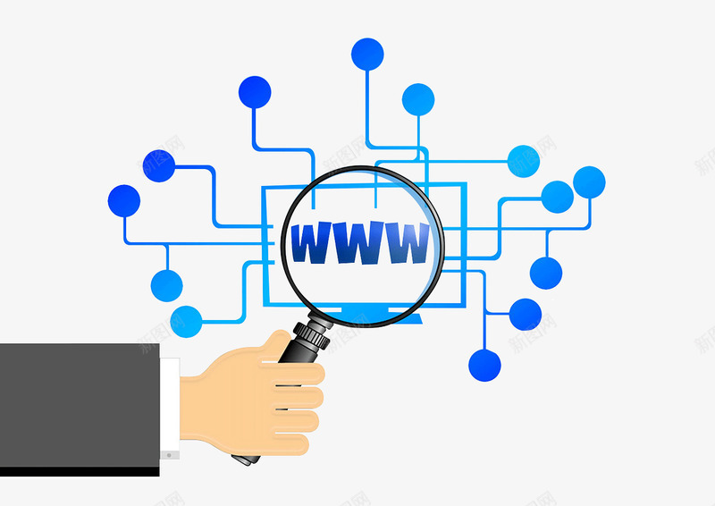 科技分布图png免抠素材_新图网 https://ixintu.com www 分布图 分散图 手臂 放大镜 科技 网络