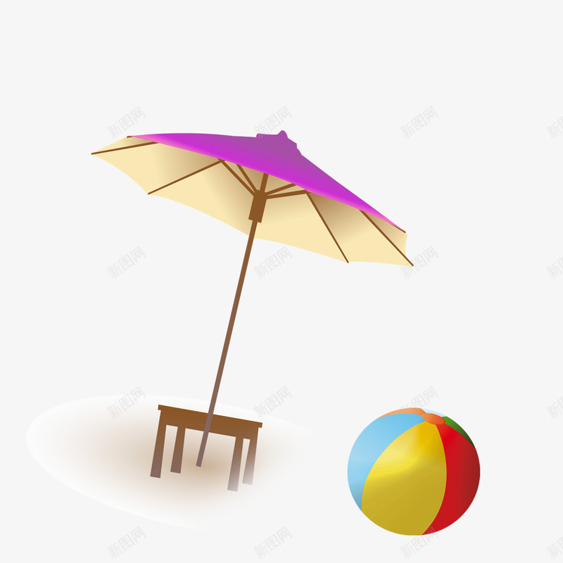 太阳伞排球png免抠素材_新图网 https://ixintu.com 太阳伞 度假 排球 沙滩 游戏