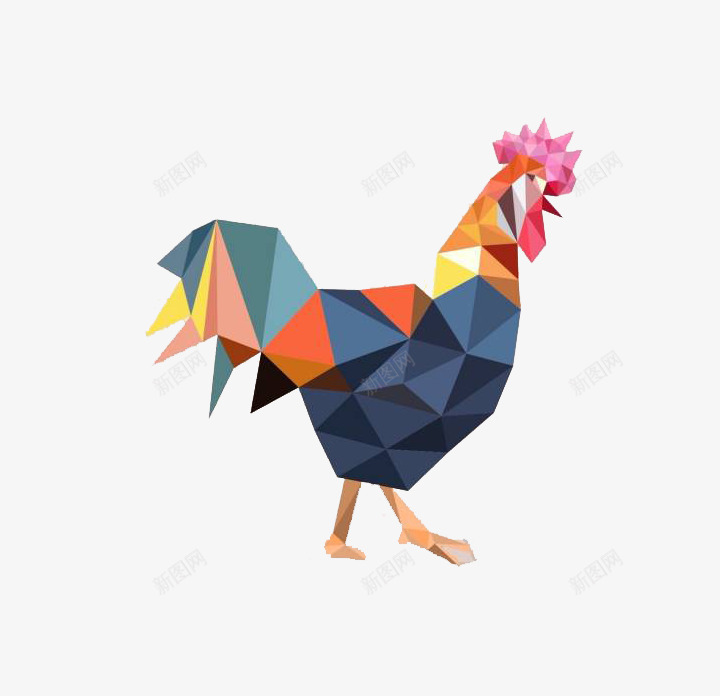 几何鸡年图标psd_新图网 https://ixintu.com 几何 图标 平面设计 时尚 鸡年