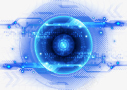 科技机器蓝色科技眼睛高清图片
