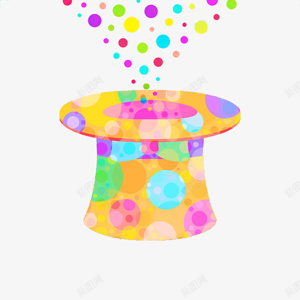 一顶帽子png免抠素材_新图网 https://ixintu.com 卡通 帽子 彩色的 气泡 简笔 绚丽的 魔法