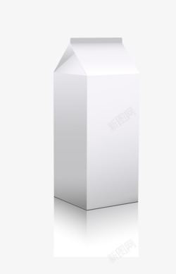 立体白色箱子矢量图素材