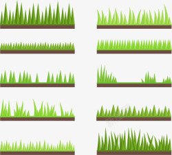 扁平青草边框素材