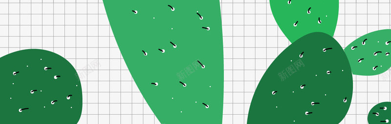 植物仙人掌png免抠素材_新图网 https://ixintu.com 仙人掌 卡通 平面 扁平 手绘 格子图 植物 绿植