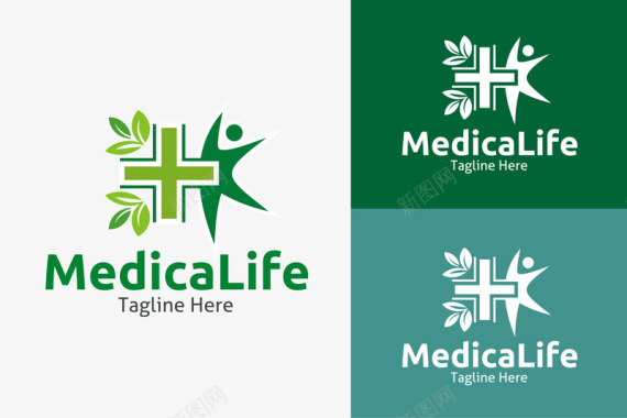 绿色药品logo矢量图图标图标