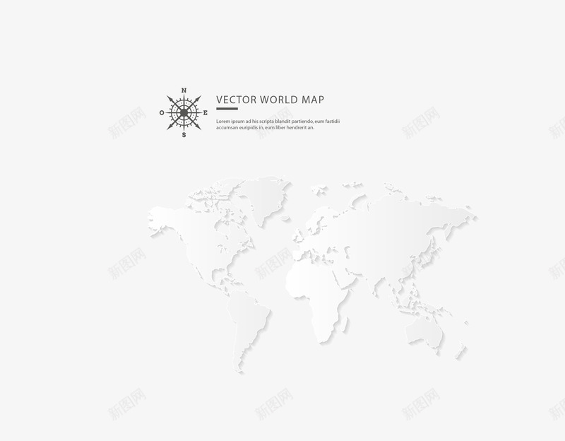 白色世界地图矢量图eps免抠素材_新图网 https://ixintu.com 世界地图 免扣png 白色地图 矢量地图 矢量图