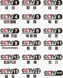 电视台台标免抠创意cctv中央台矢量图高清图片