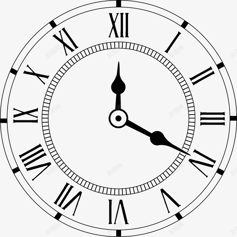 复古罗马数字失踪png免抠素材_新图网 https://ixintu.com 圆圈刻度 复古时钟 手表表面 整点时钟 时钟 时钟刻度 时间 时间盘 漫画时钟 罗马数字 钟表