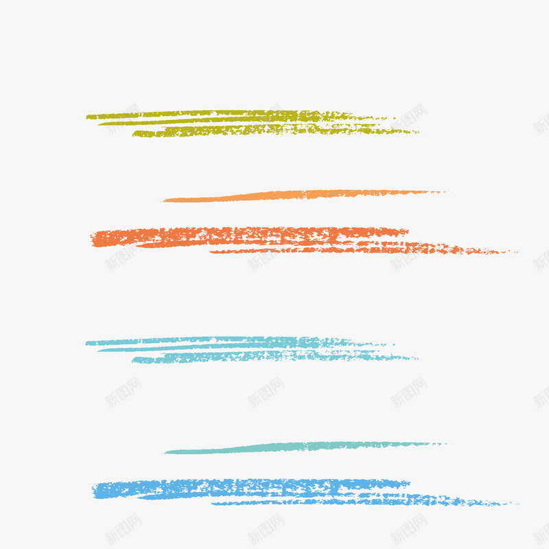 颜色粉笔笔刷清晰png免抠素材_新图网 https://ixintu.com 粉笔笔刷 红色 绿色 蓝色 黄色