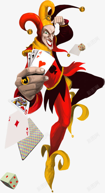 扑克皮jokerpng免抠素材_新图网 https://ixintu.com joker 大王 小丑joker 扑克 扑克joker 扑克皮