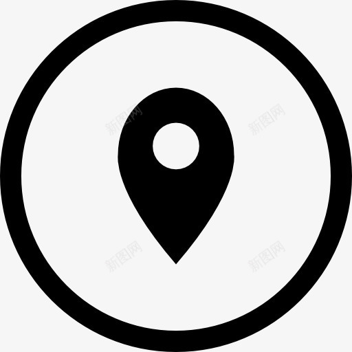 定位的圆形按钮的占位符内图标png_新图网 https://ixintu.com 位置 占位符 圆形 圆形UI 地理定位 定位 按钮 界面 符号