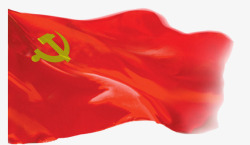 红色党旗党旗飘飘高清图片