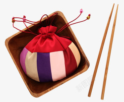 筷子盒子韩国传统香袋高清图片