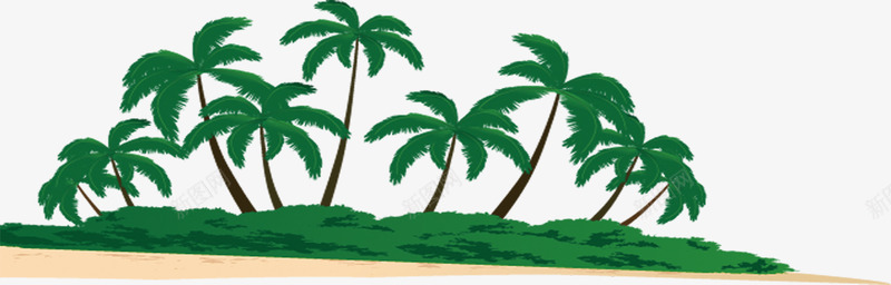 夏日植物绿色沙滩椰子树png免抠素材_新图网 https://ixintu.com 夏日 植物 椰子树 沙滩 绿色