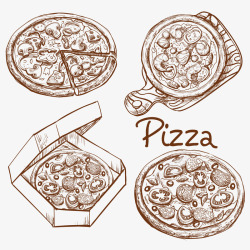 PIZZA盒子披萨高清图片