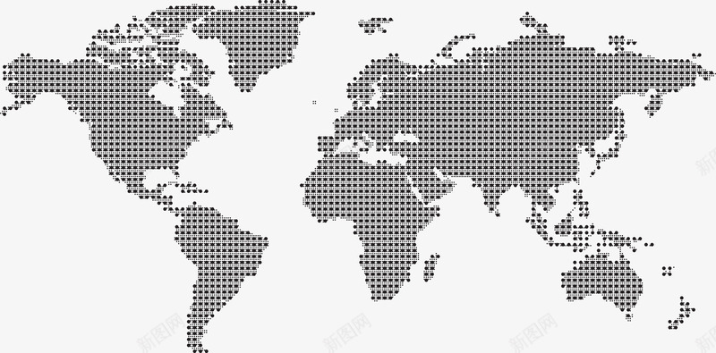 像素地图世界地图波点地图png免抠素材_新图网 https://ixintu.com 世界地图 像素 公司背景 地图 波点地图 矢量地图 背景墙