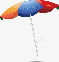 手绘彩色沙滩伞太阳伞彩色太阳伞高清图片
