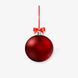 圣诞过节红色喜庆球装饰灯元素高清图片