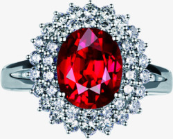 满钻闪耀奢华钻石戒指素材