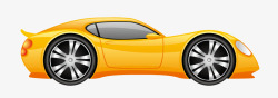 扁平轿车卡通黄色豪车跑车矢量图图标高清图片