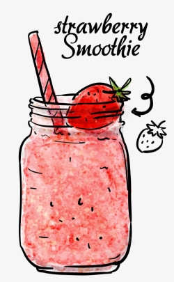 果汁沙冰草莓沙冰高清图片