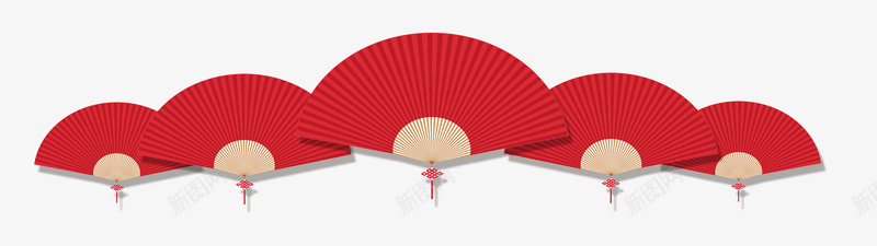 中国风扇子png免抠素材_新图网 https://ixintu.com 中国风 卡通樱花红色扇子 扇子 红色