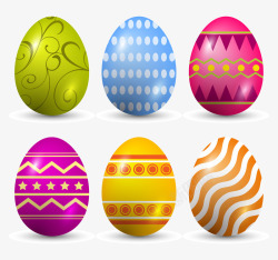 五彩蛋壳彩色的鸡蛋高清图片