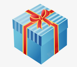 一个蓝色礼物盒子素材