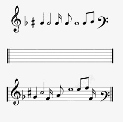 音乐音符五线谱素材