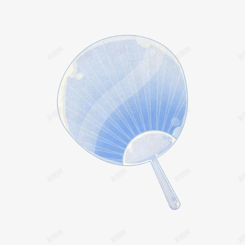 蓝色的扇子png免抠素材_新图网 https://ixintu.com PNG素材 卡通 扇子 蓝色