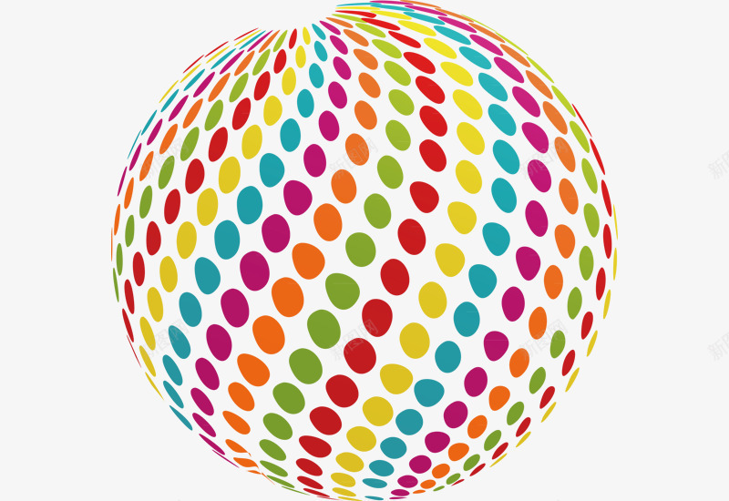 彩色立体科技球体png免抠素材_新图网 https://ixintu.com 免抠 圆形图案 科幻设计 科技banner 科技光球 立体球形