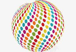 立体光球彩色立体科技球体高清图片