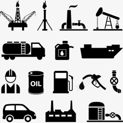 石油开采数据能源化工石油制造行业等图标高清图片