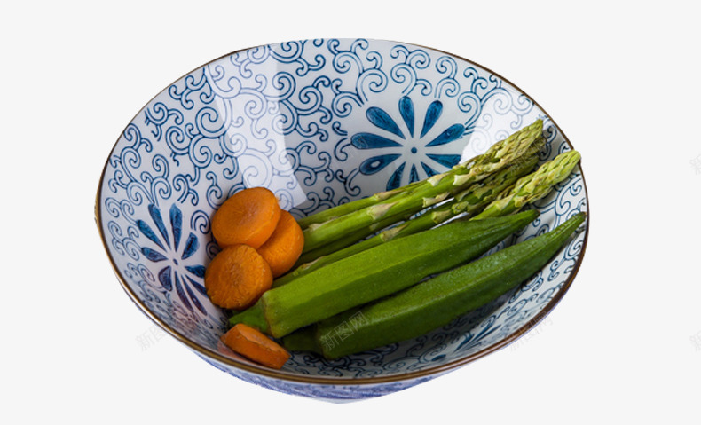 碗里的新鲜蔬菜png免抠素材_新图网 https://ixintu.com 厨房瓷器 厨房瓷器海报 新鲜蔬菜 瓷器餐具 白瓷碗 盛菜的瓷器 青花瓷器碗