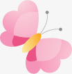 粉红卡通蝴蝶漂浮装饰素材
