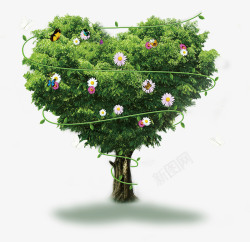 树造型爱心树高清图片